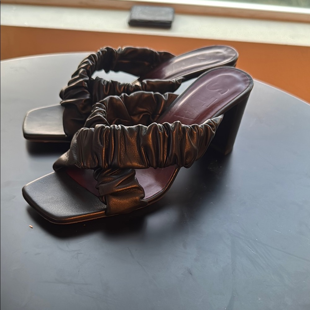 STAUD Elegant Black Heeled Sandals